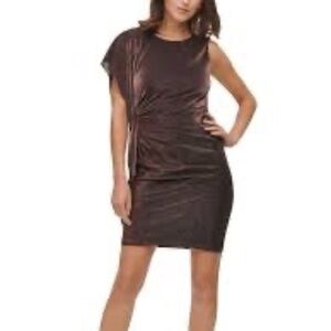 NWT Vince Camuto Womens Metallic Mini Cocktail and Party Dress 10